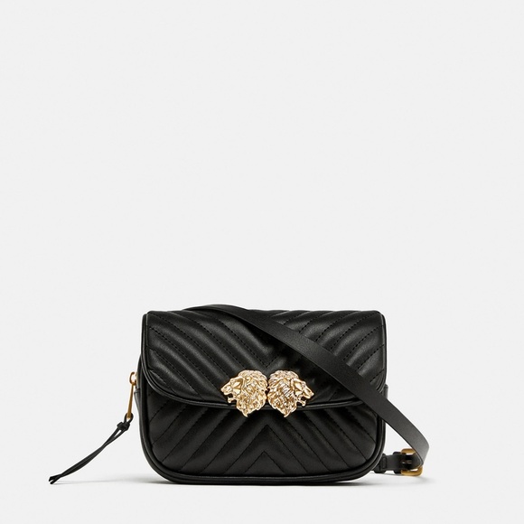 ZARA Fanny CROSSBODY BELT BAG WITH LIONHEAD DETAIL - Picture 5 of 6